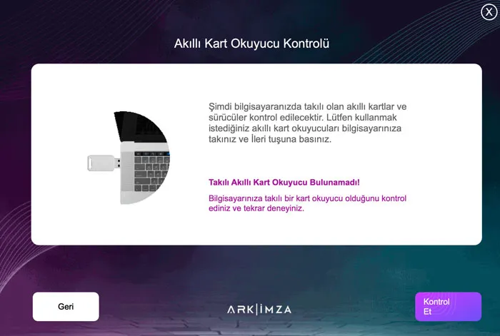 ArkSigner Programı Ekran Görüntüsü