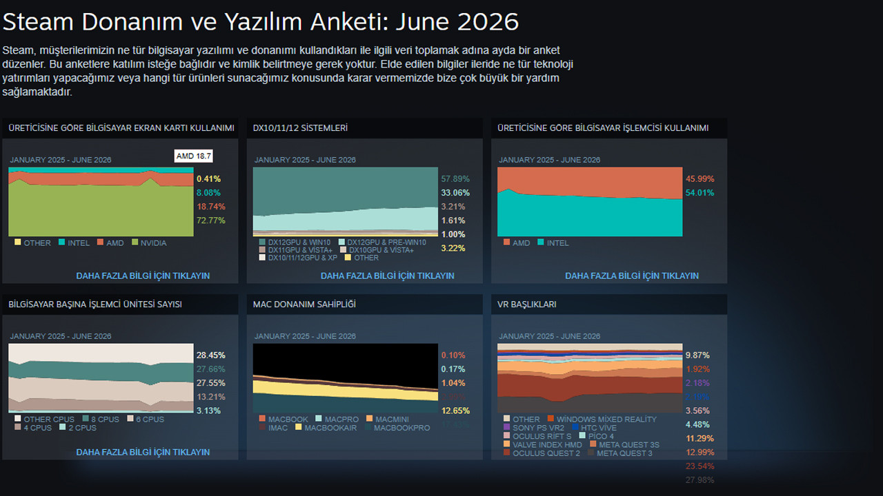 Steam Haziran Raporu: Windows 11 Zirveyi Sağlamlaştırırken RTX 4060 Tahtı Devraldı