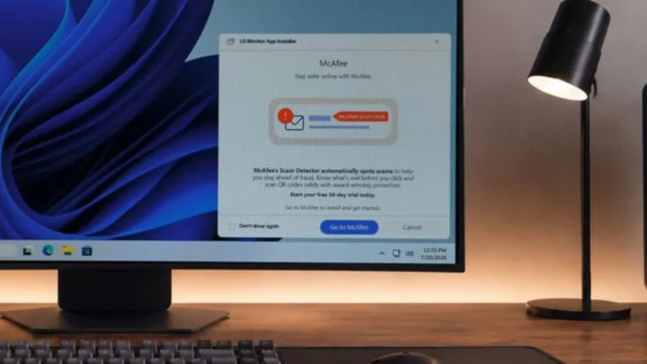 LG'den McAfee Geri Adımı: Windows'ta Reklam Dönemi Kapandı