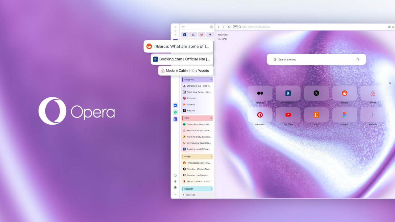 Opera One Güncellendi: Dikey Sekmeler ve Google Lens Entegrasyonu Geldi