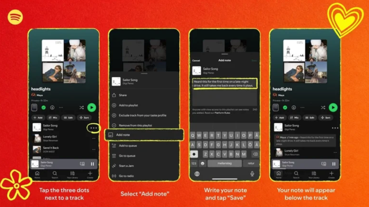Spotify Çalma Listelerinize Ruh Katın: Şarkılara Not Ekleme Özelliği Geldi