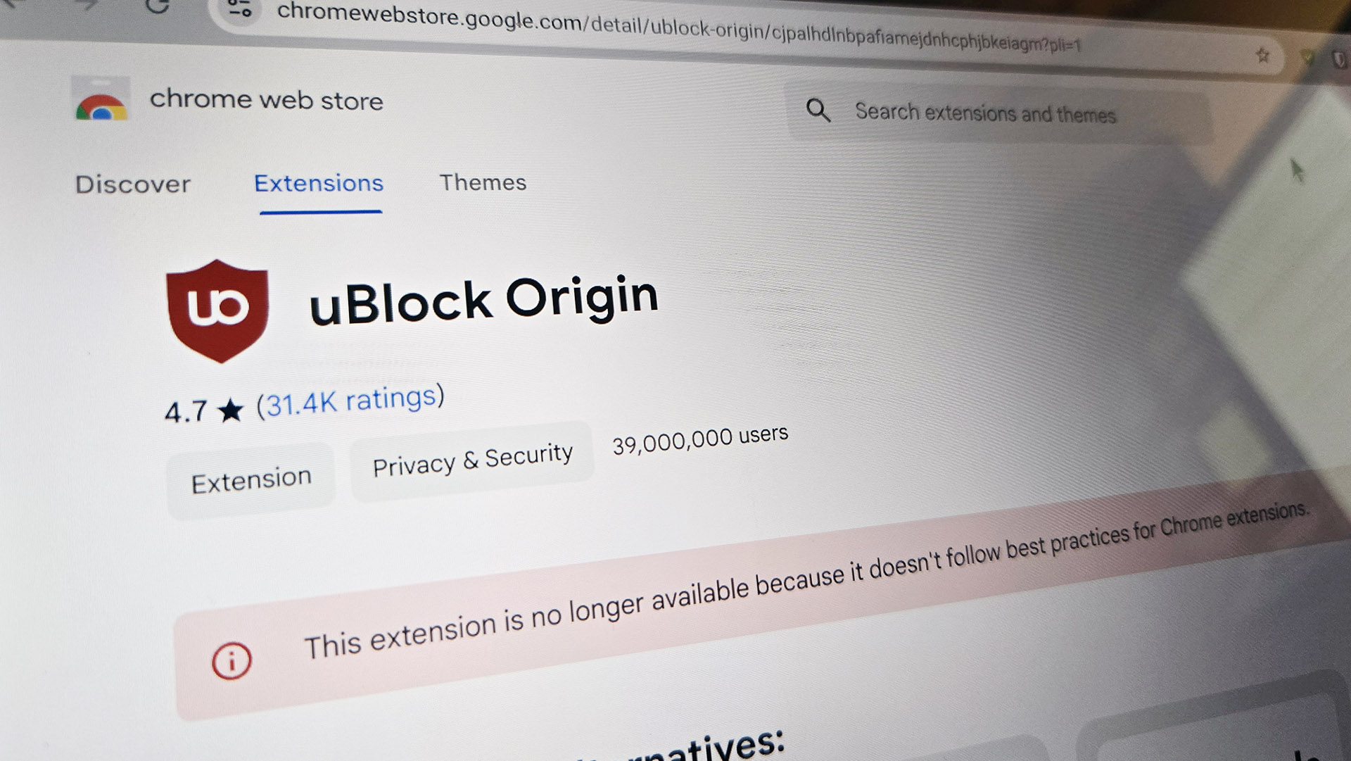 uBlock Origin İçin Yolun Sonu: Chrome'da Manifest V3 Dönemi Başlıyor