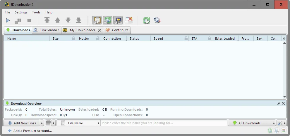 JDownloader 2 Programı Ekran Görüntüsü