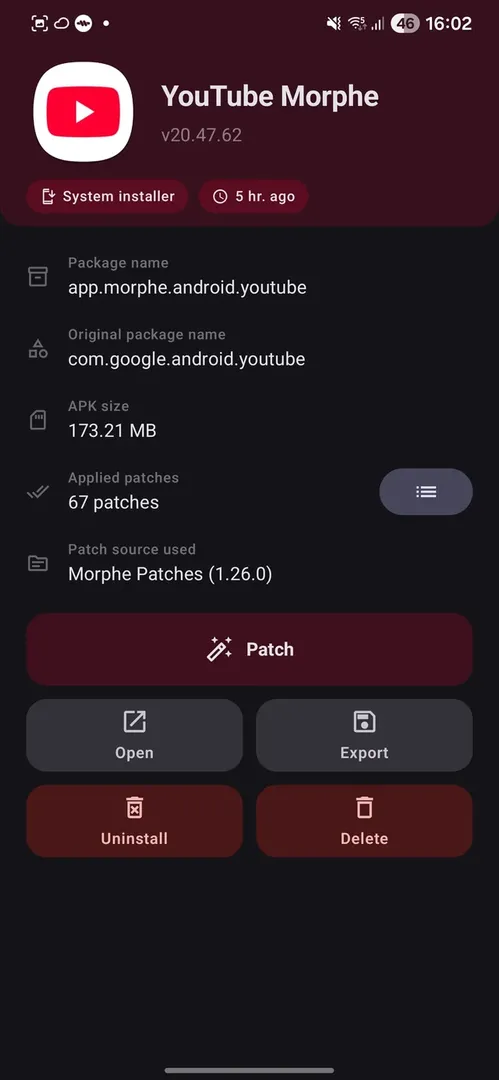Morphe Programı Ekran Görüntüsü
