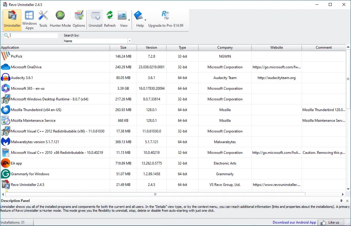 Revo Uninstaller Programı Ekran Görüntüsü