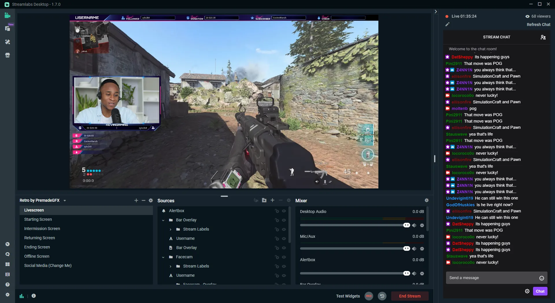 Streamlabs Programı Ekran Görüntüsü